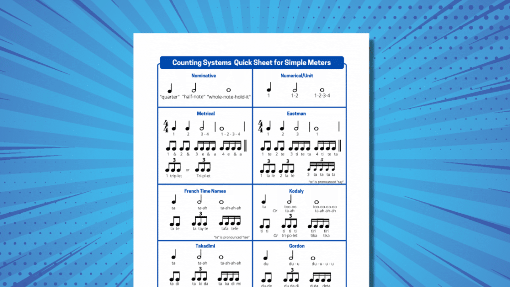 Counting systems quick sheet freebie