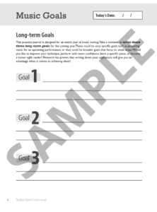 Long-term goals sample page