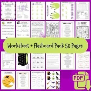 Worksheets and Flashcards Pack 50 Pages