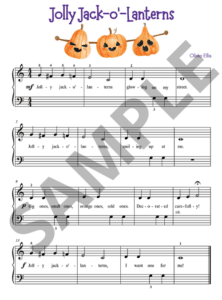 Jolly Jack-o-latnerns sample piano piece page