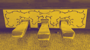 Picture of piano pedals